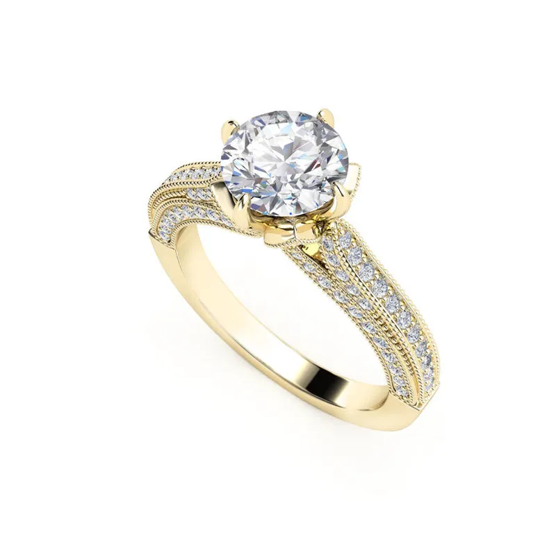 1.26ct Brilliant Diamond Gold Engagement Ring  - 02CG18