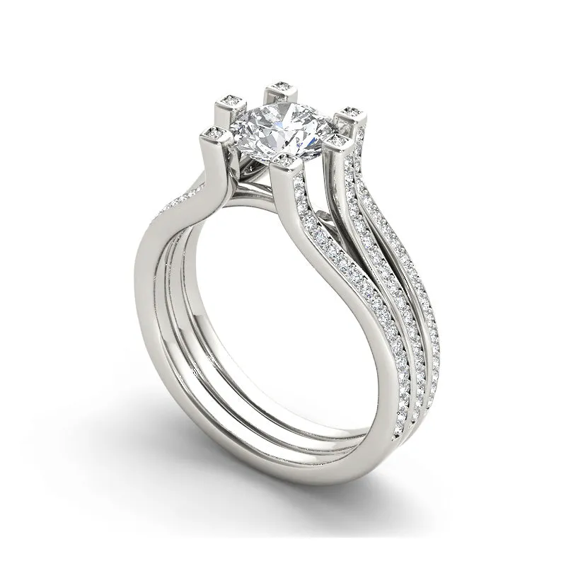 1.72ct Brilliant Diamond Gold Engagement Ring  - 01US01