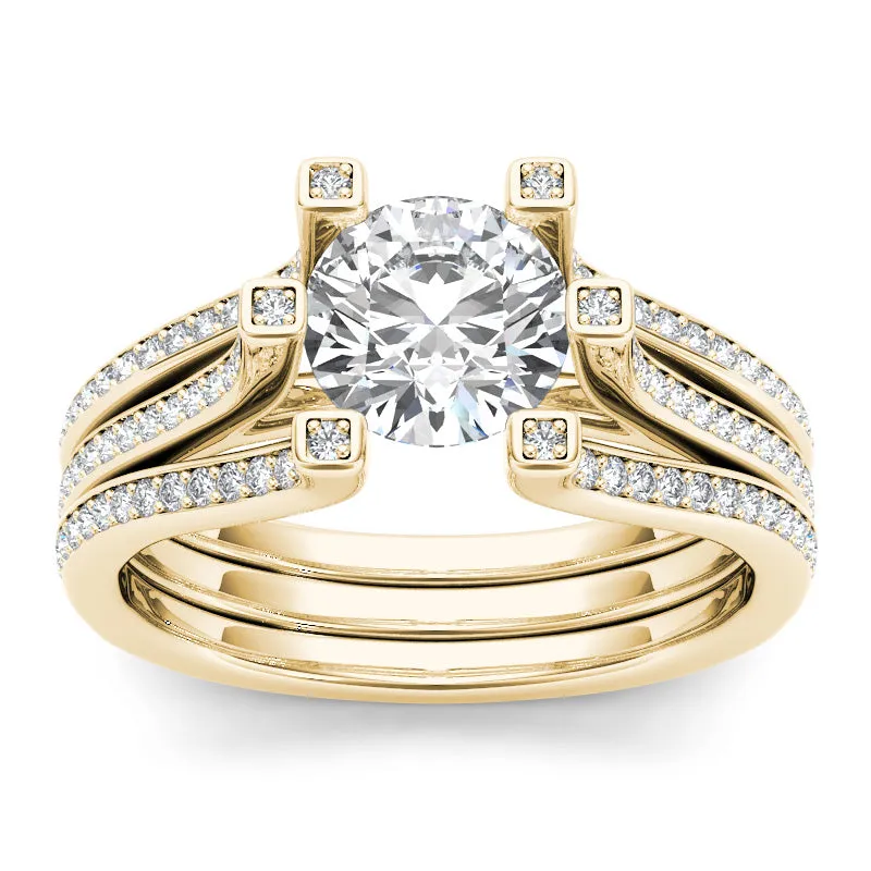 1.72ct Brilliant Diamond Gold Engagement Ring  - 01US01