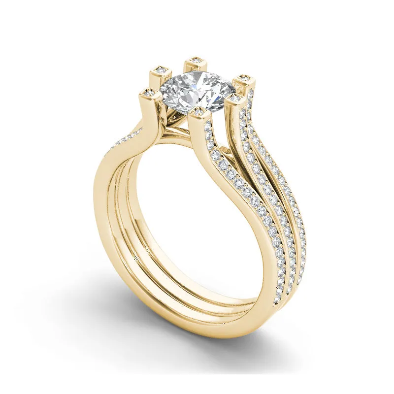 1.72ct Brilliant Diamond Gold Engagement Ring  - 01US01