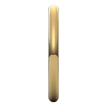 18k Yellow Gold 2 mm Half Round Classic Wedding Band with Brushed Finish