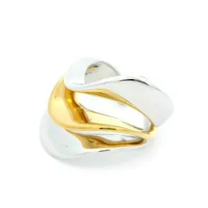 18K Yellow Gold Vermeil 'Swan' Freeform Ring