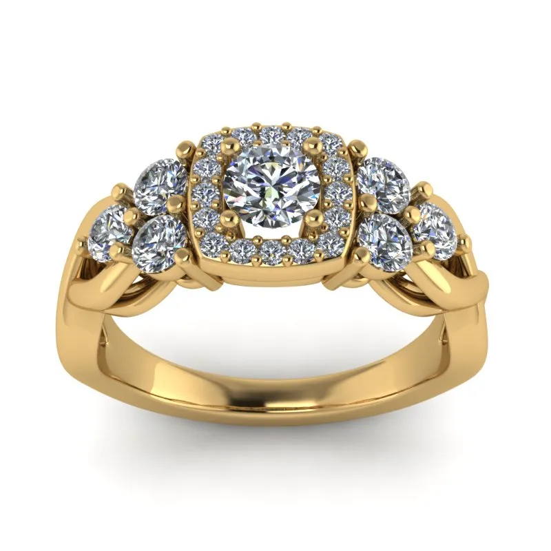 1ct tw Diamond Infinity Shank Engagement Ring - 04US02