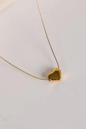 Abby Gold Heart Charm Necklace