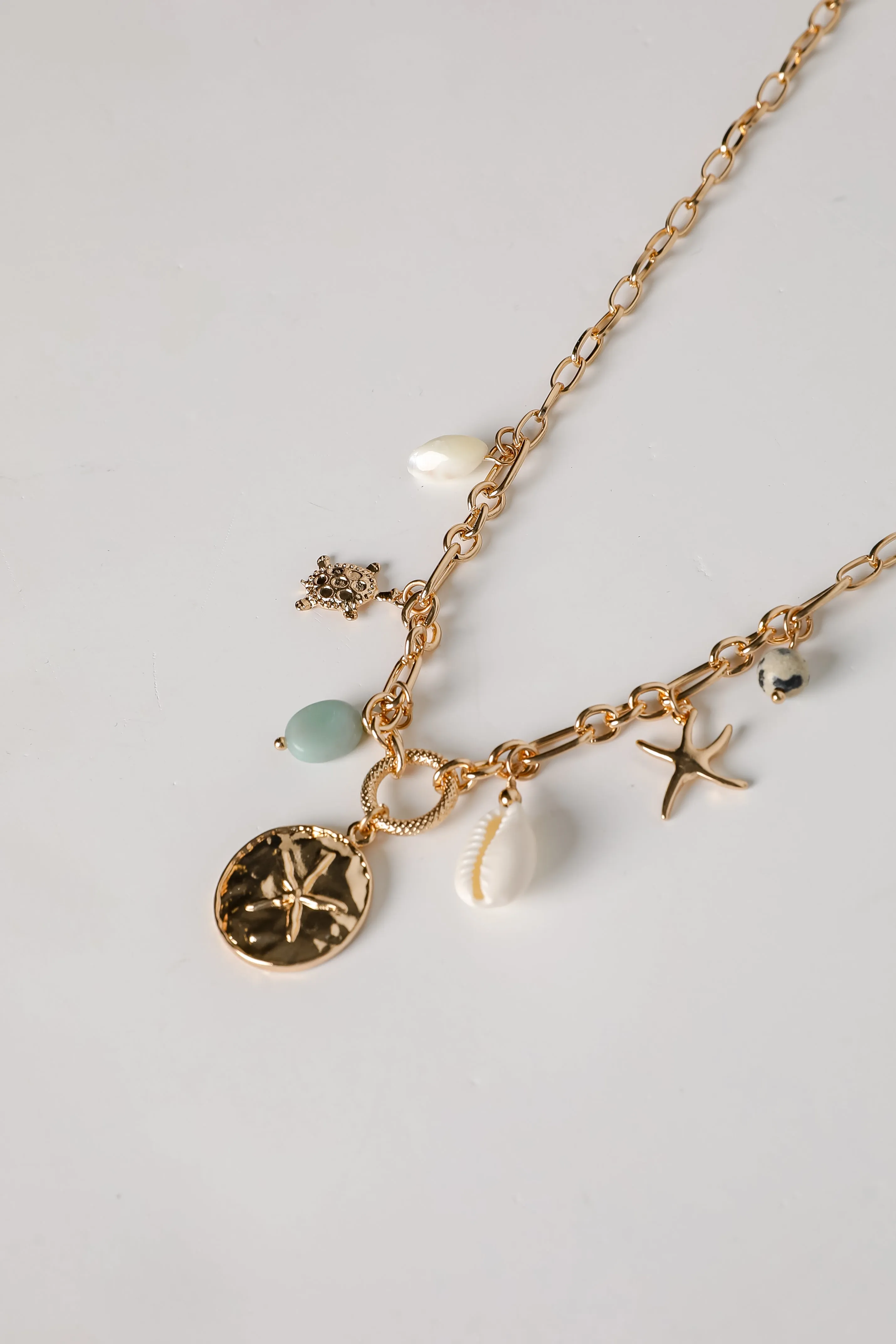 Amelia Gold Charm Necklace