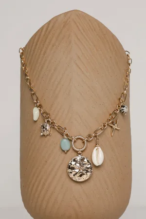 Amelia Gold Charm Necklace
