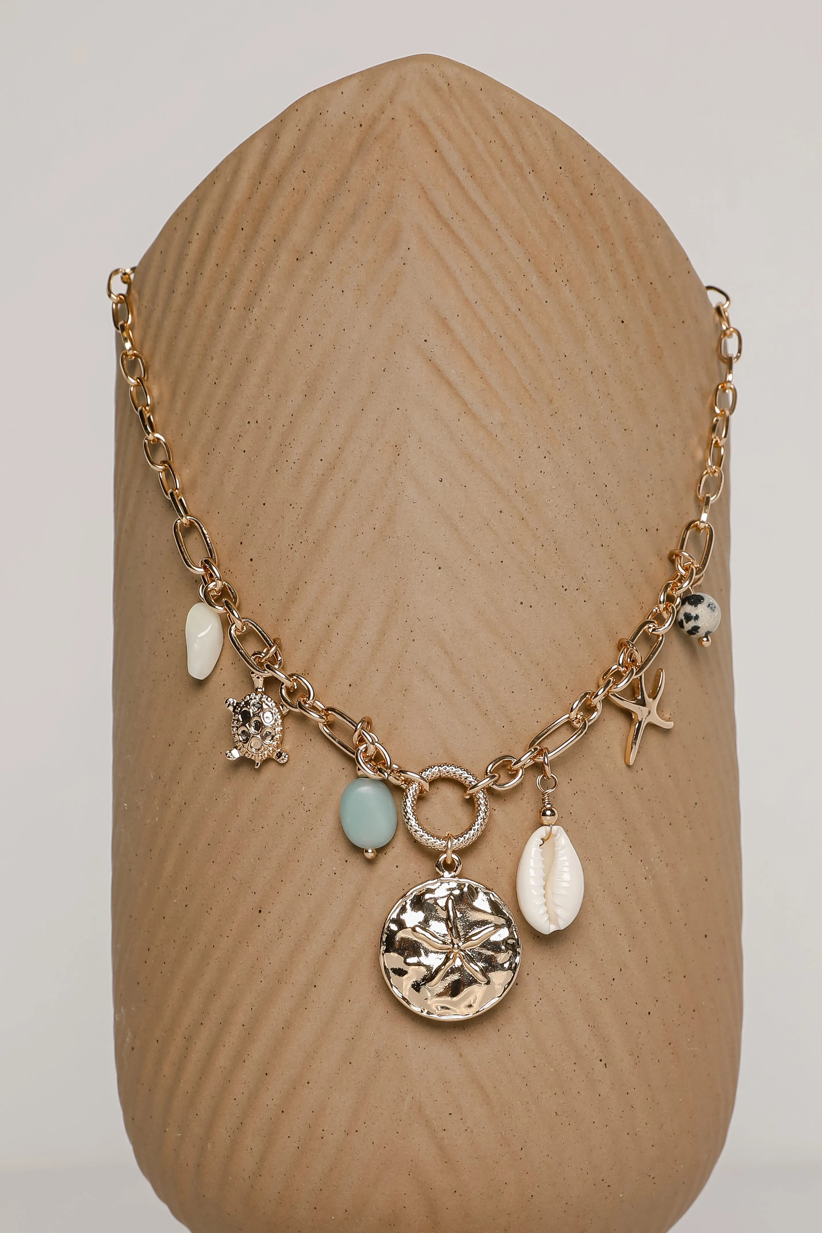 Amelia Gold Charm Necklace