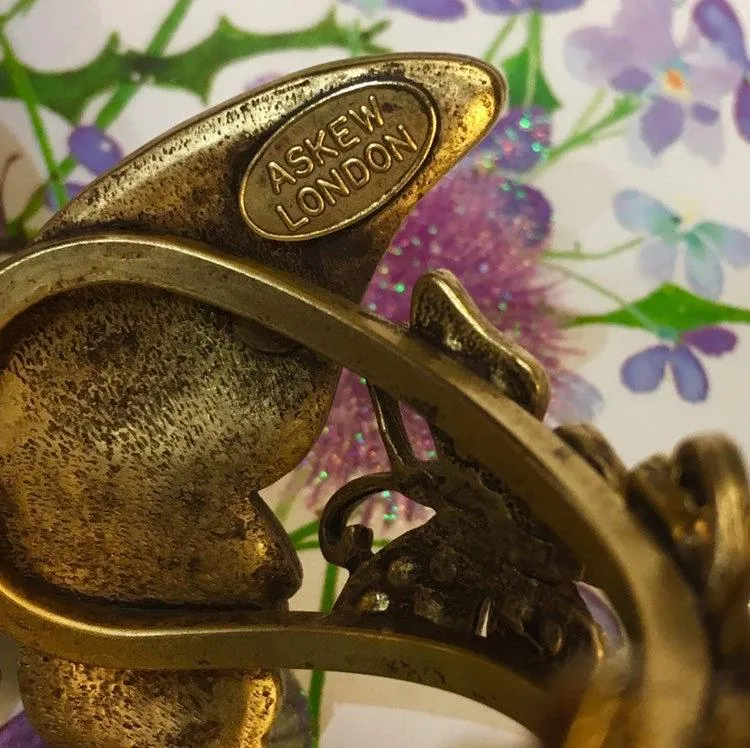 Askew London Butterfly Clamper Bracelet Opaline Crystal