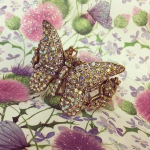 Askew London Butterfly Clamper Bracelet Opaline Crystal