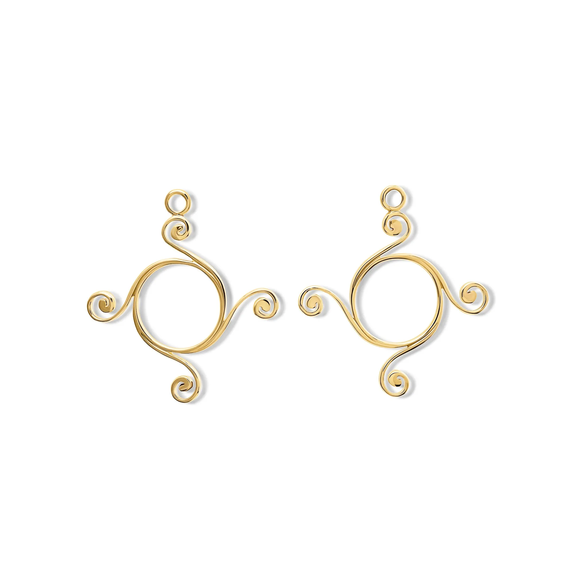 Athena Large Earring Drops Yellow Gold