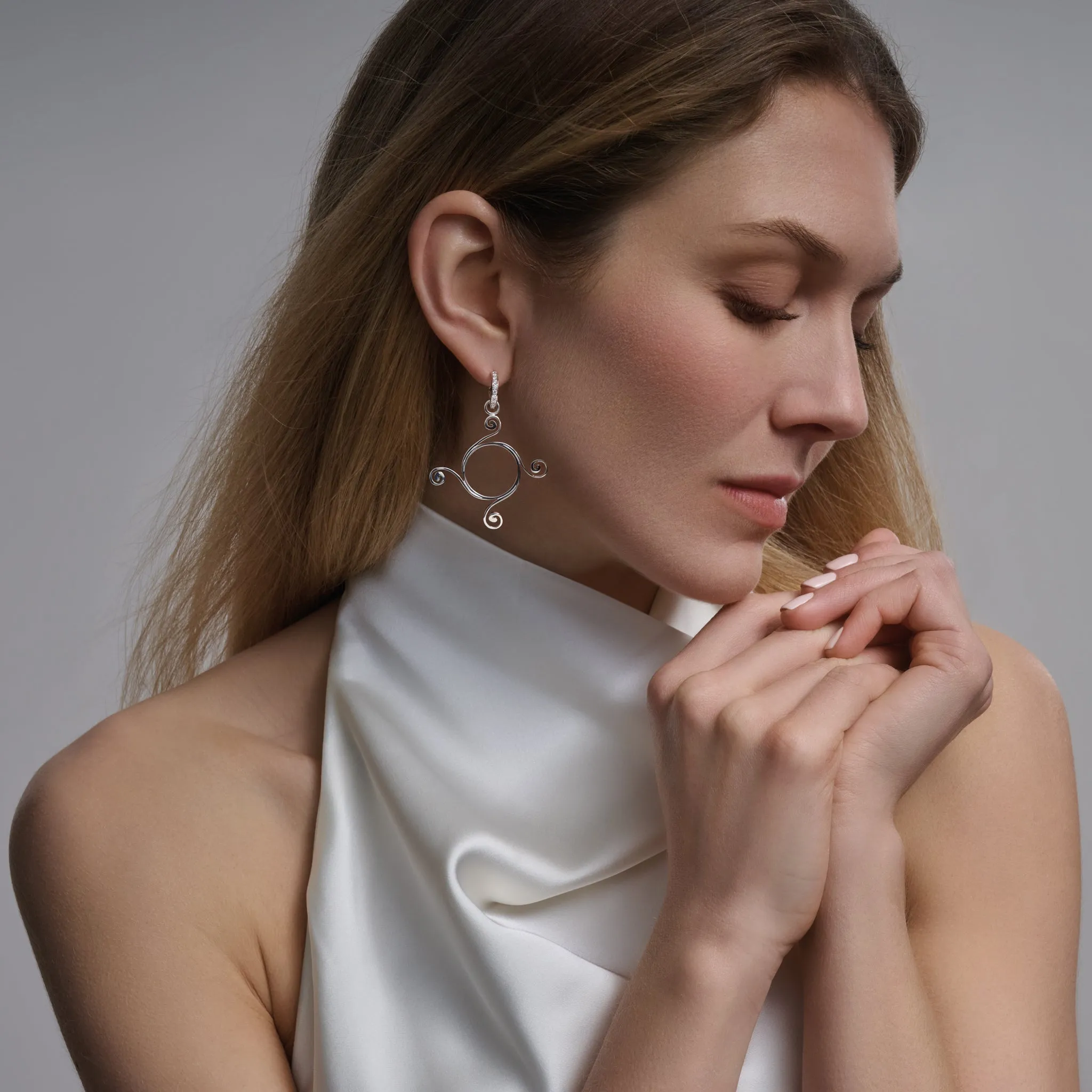 Athena Large Earring Drops Yellow Gold
