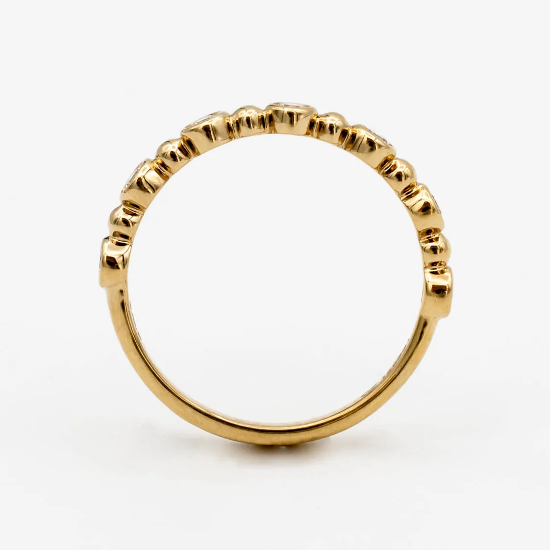 Bead   Diamond Wedding Band