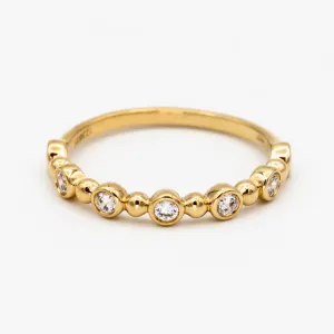 Bead   Diamond Wedding Band