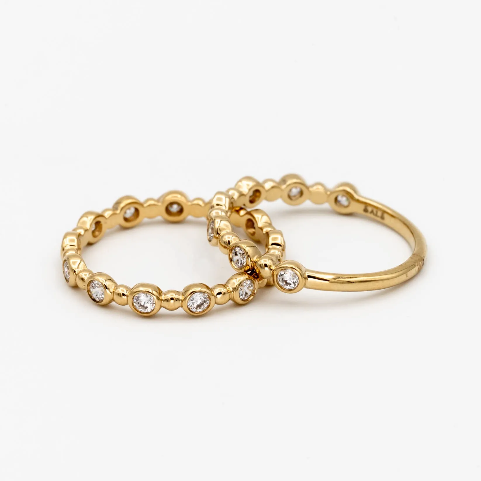Bead   Diamond Wedding Band