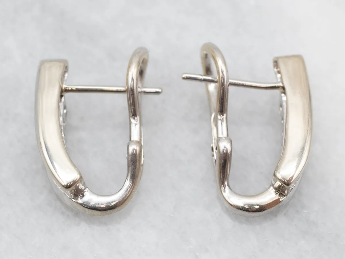 Beautiful White Gold Princess Cut Diamond Drop Earrings