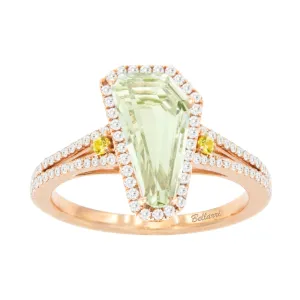 Bellarri 14k Rose Gold Prasiolite Ring