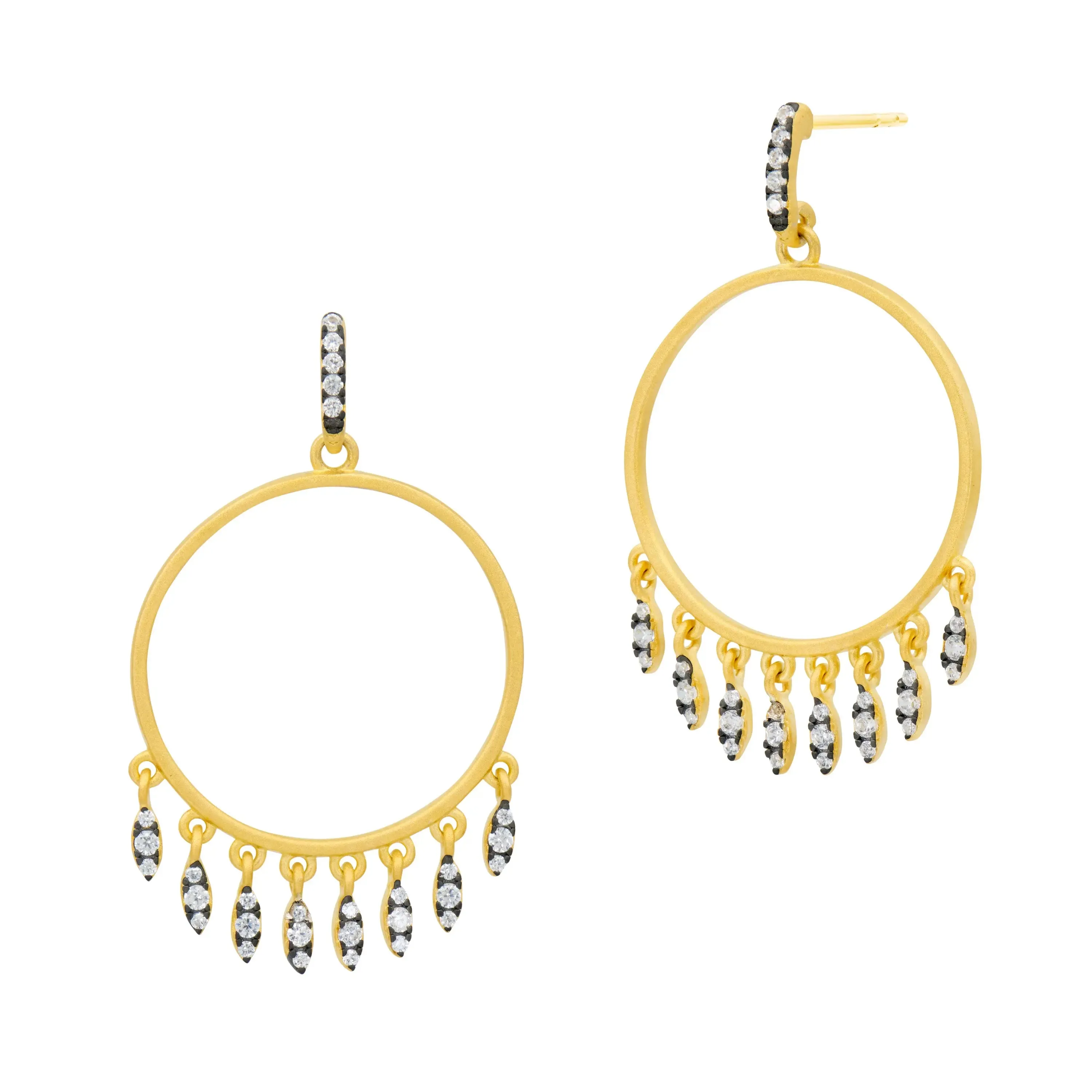 Blossoming Brilliance Open Hoop Earrings
