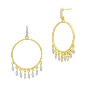 Blossoming Brilliance Open Hoop Earrings