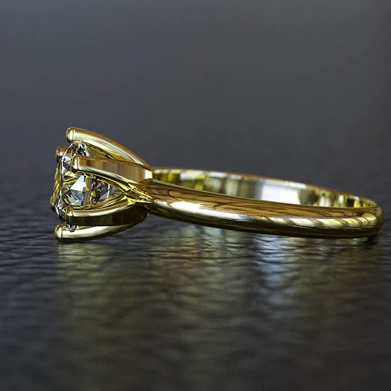 Brilliant Cut Diamond (1.25ct) Solitaire Gold Engagement Ring - 02US44