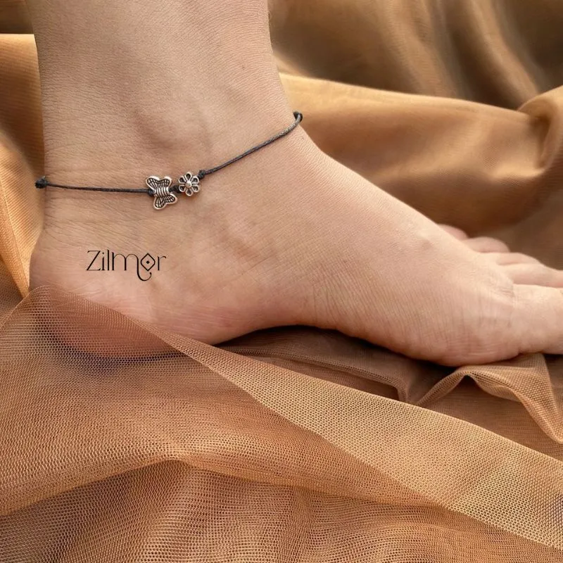 Butterfly Flower charm Anklet - KY100272
