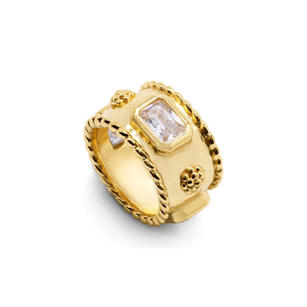 Capucine de Wulf Berry Band in Clear Cubic Zirconia - Size 7