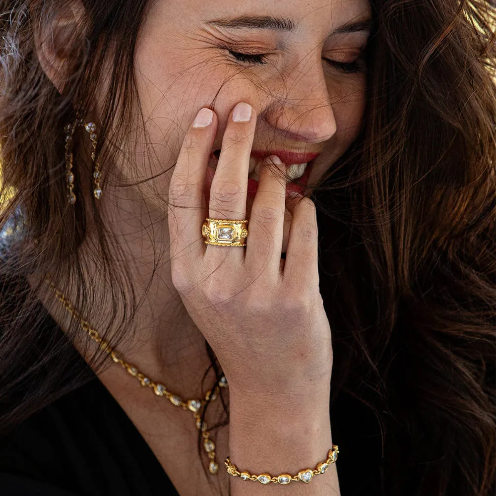 Capucine de Wulf Berry Band in Clear Cubic Zirconia - Size 7