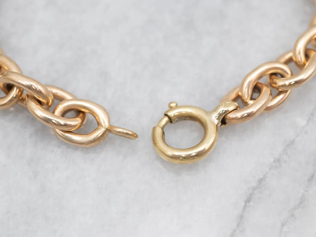 Chunky Gold Cable Chain Link Bracelet