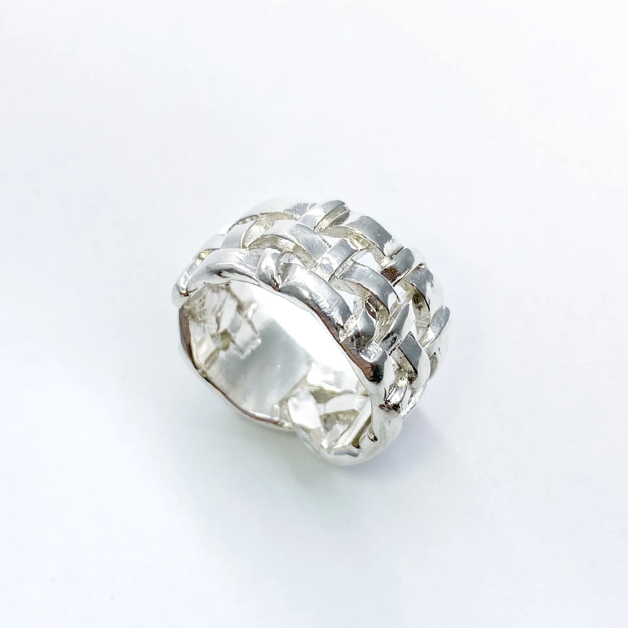 Chunky Woven Basket Ring