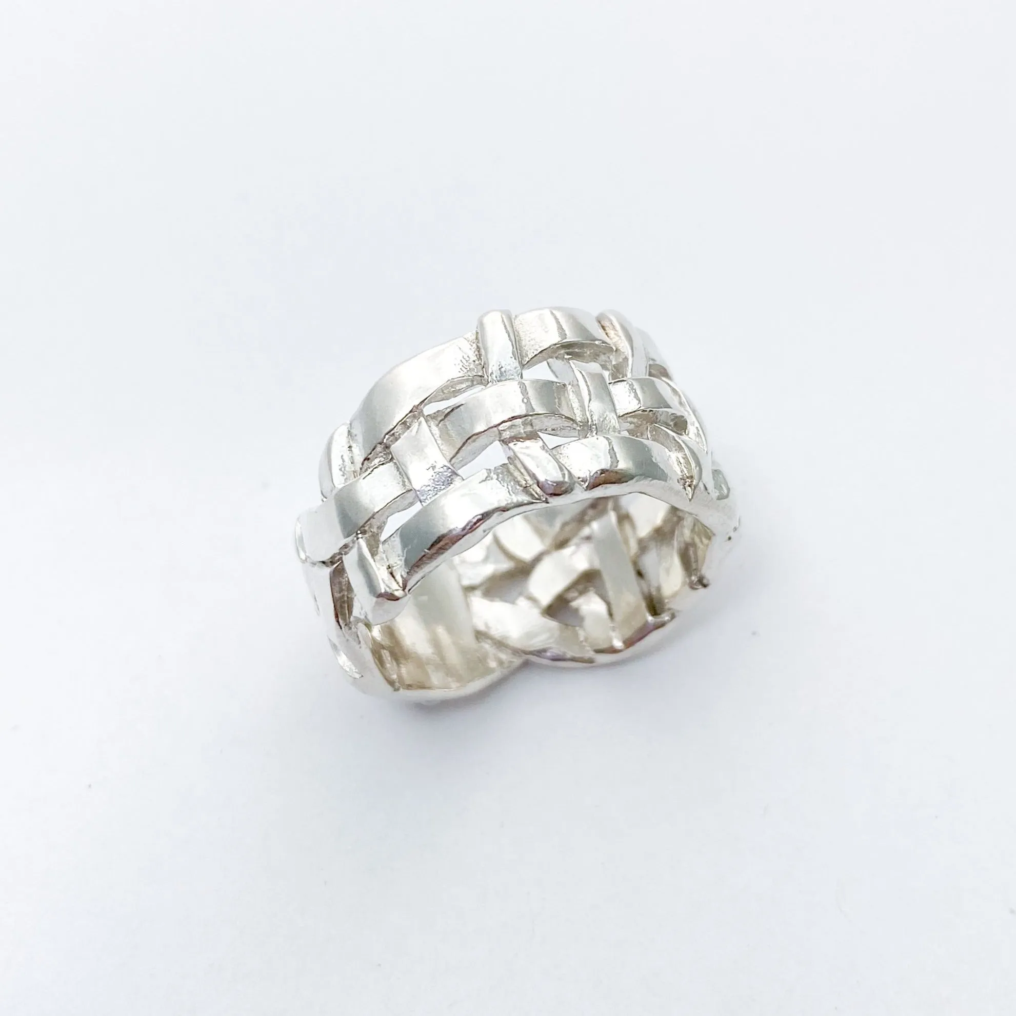 Chunky Woven Basket Ring