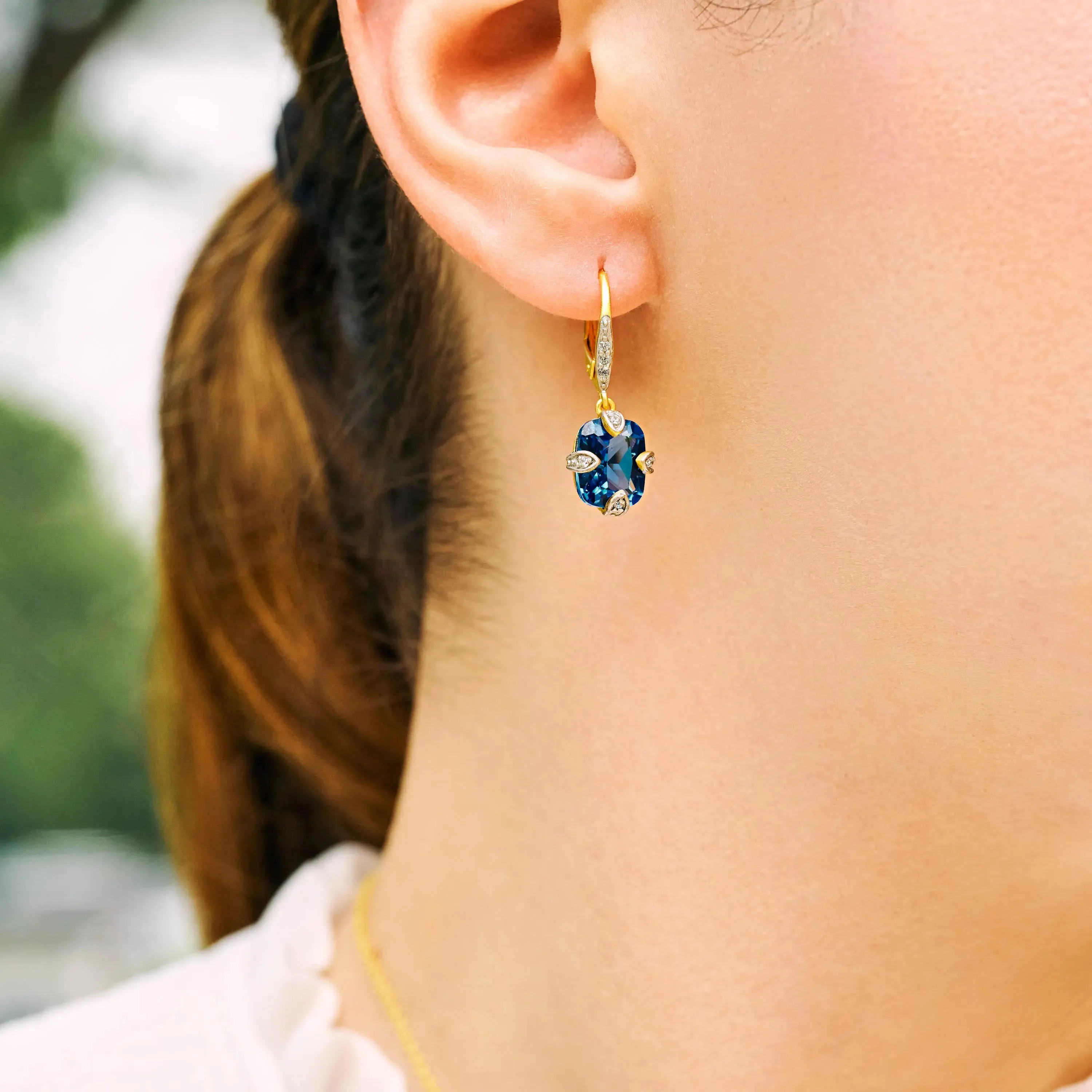 Coastal Hues Lever Back Drop Earrings