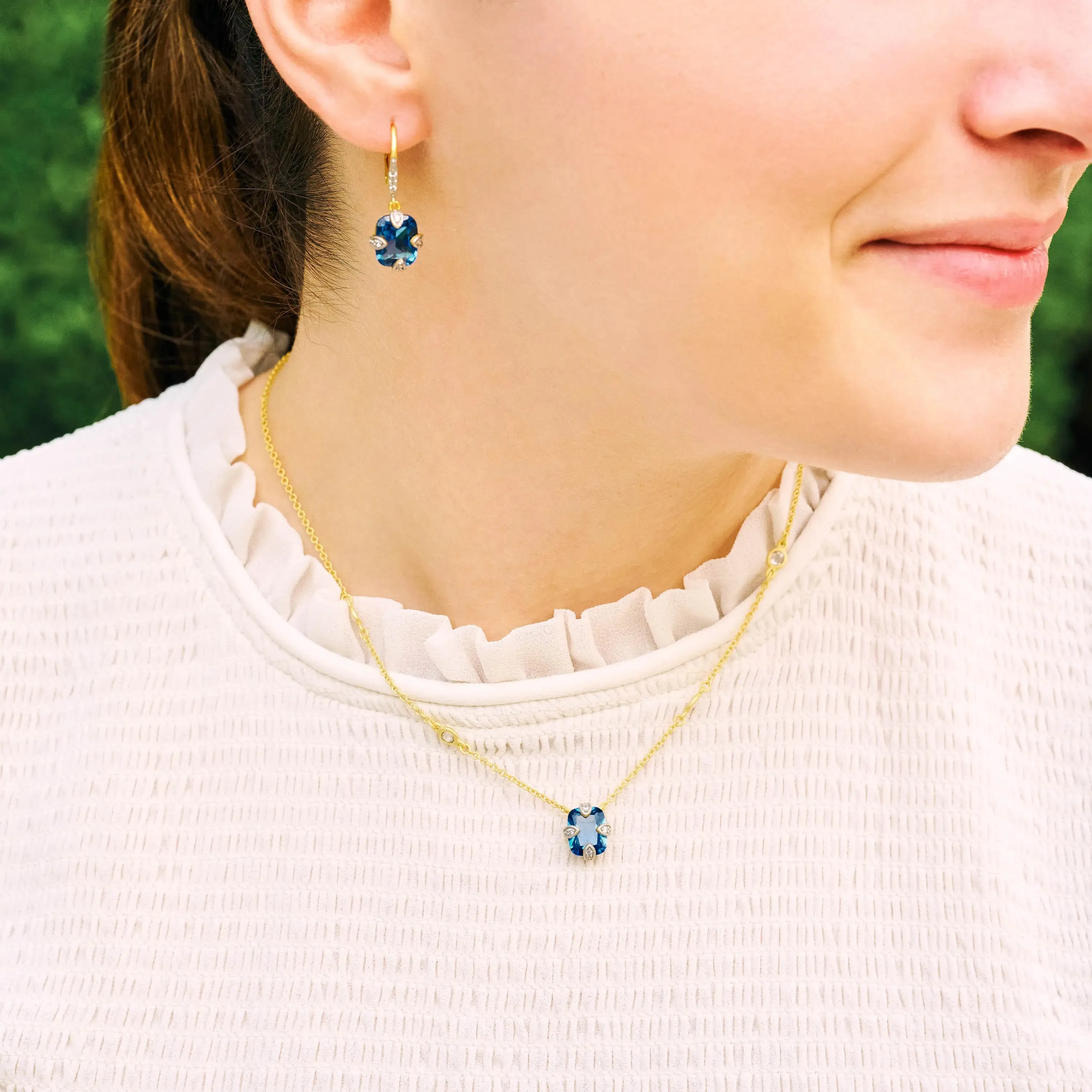 Coastal Hues Lever Back Drop Earrings