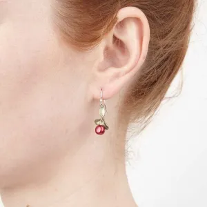 Cranberry Drop Earrings