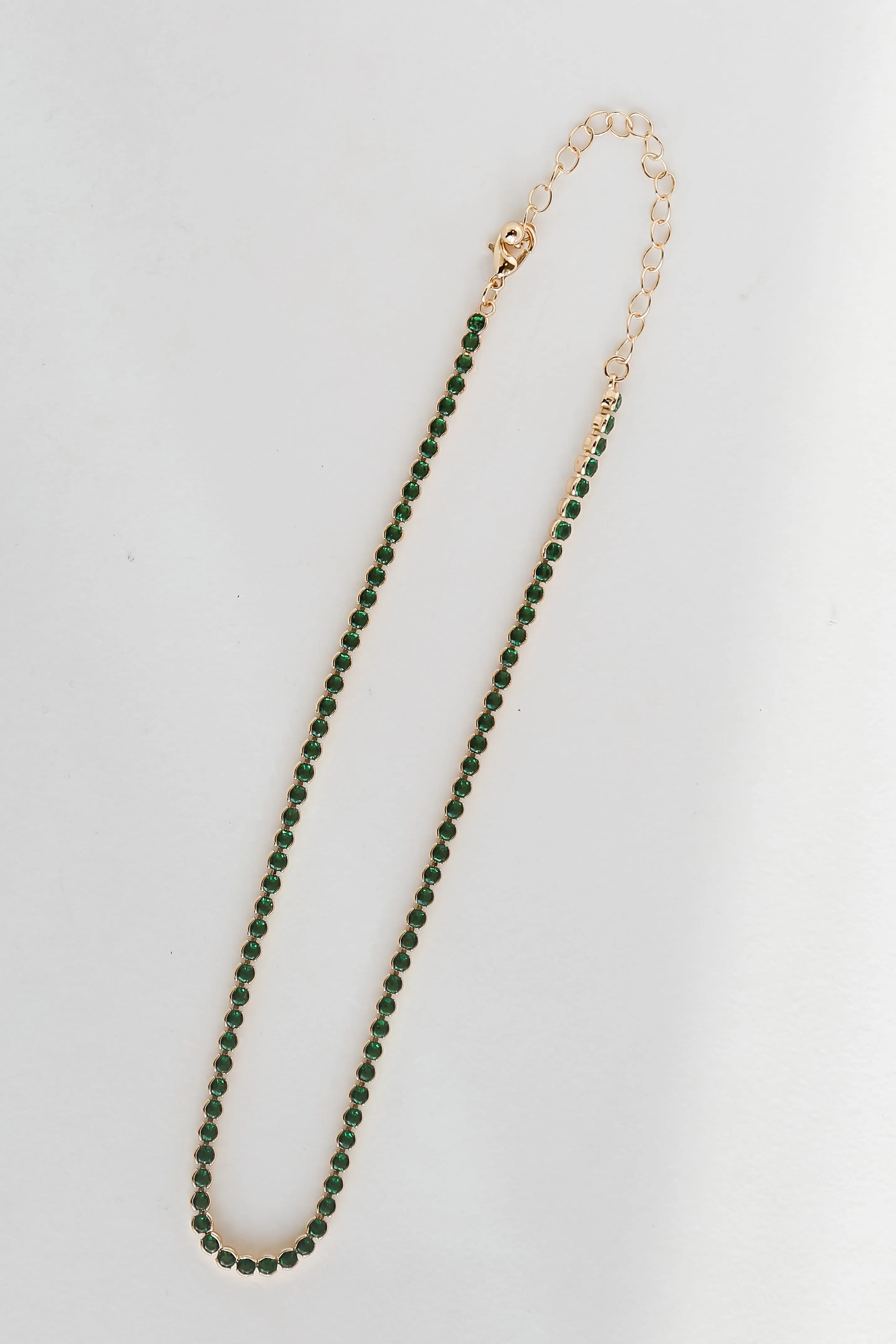 FINAL SALE - Stephanie Green Rhinestone Necklace