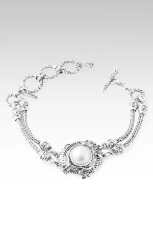 Find Peace Bracelet? in White Mabe Pearl