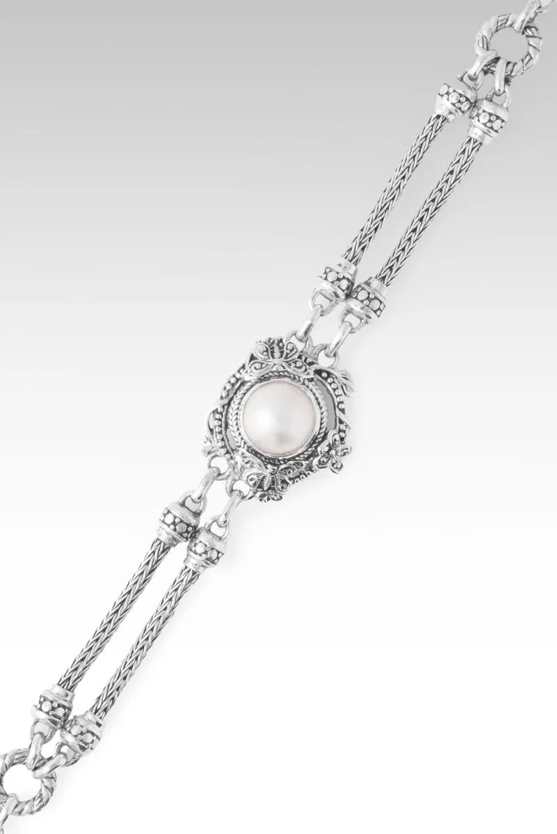 Find Peace Bracelet? in White Mabe Pearl