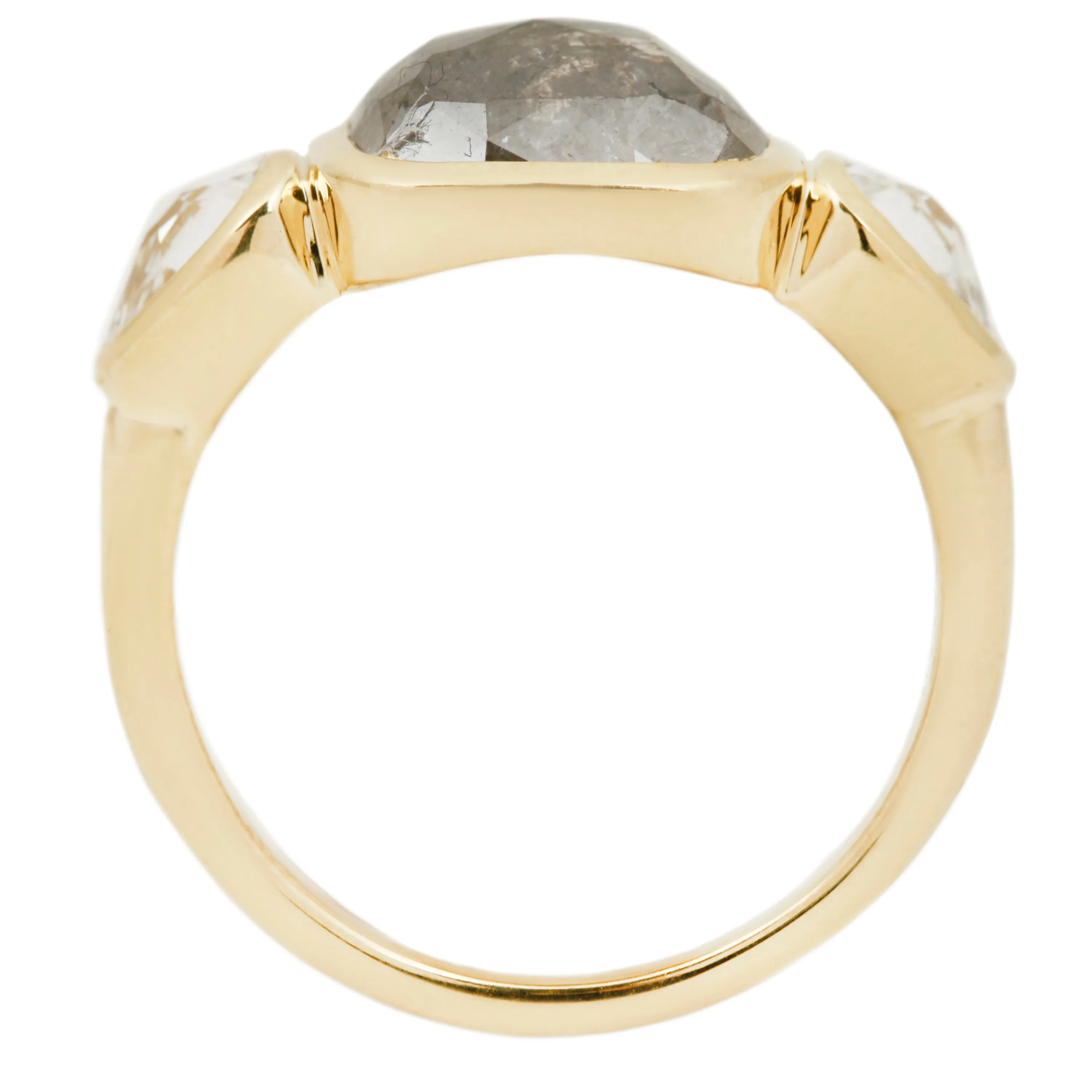 Foggy Mornings Three Stone Ring