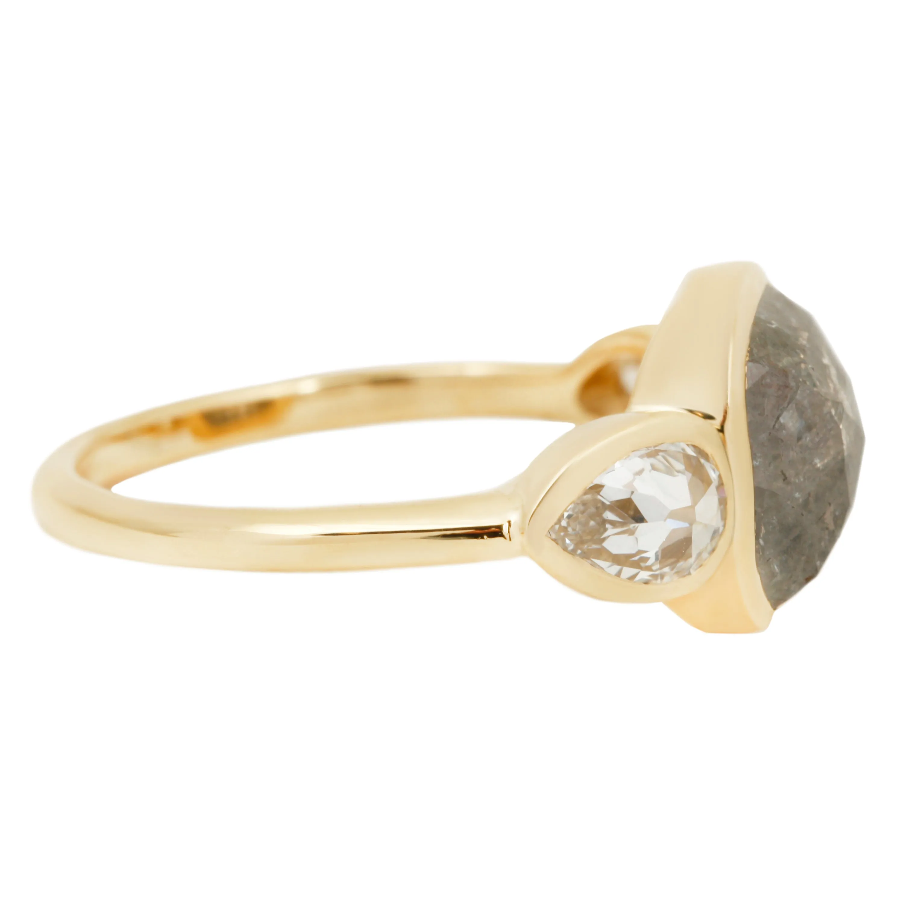 Foggy Mornings Three Stone Ring
