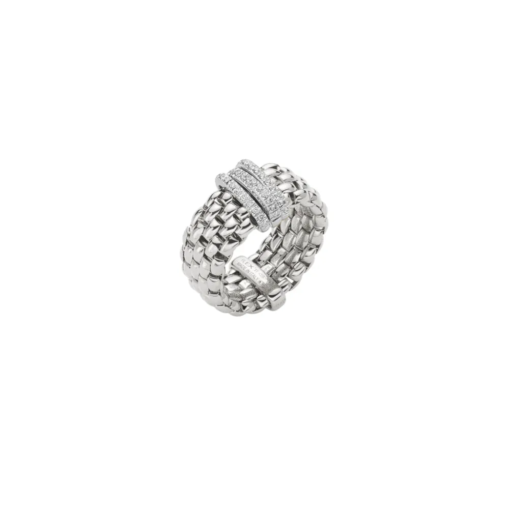 Fope Panorama Collection 18k Flex'it Ring with Diamonds