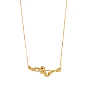 Fouett??s Petite 24K Gold Plated Necklace