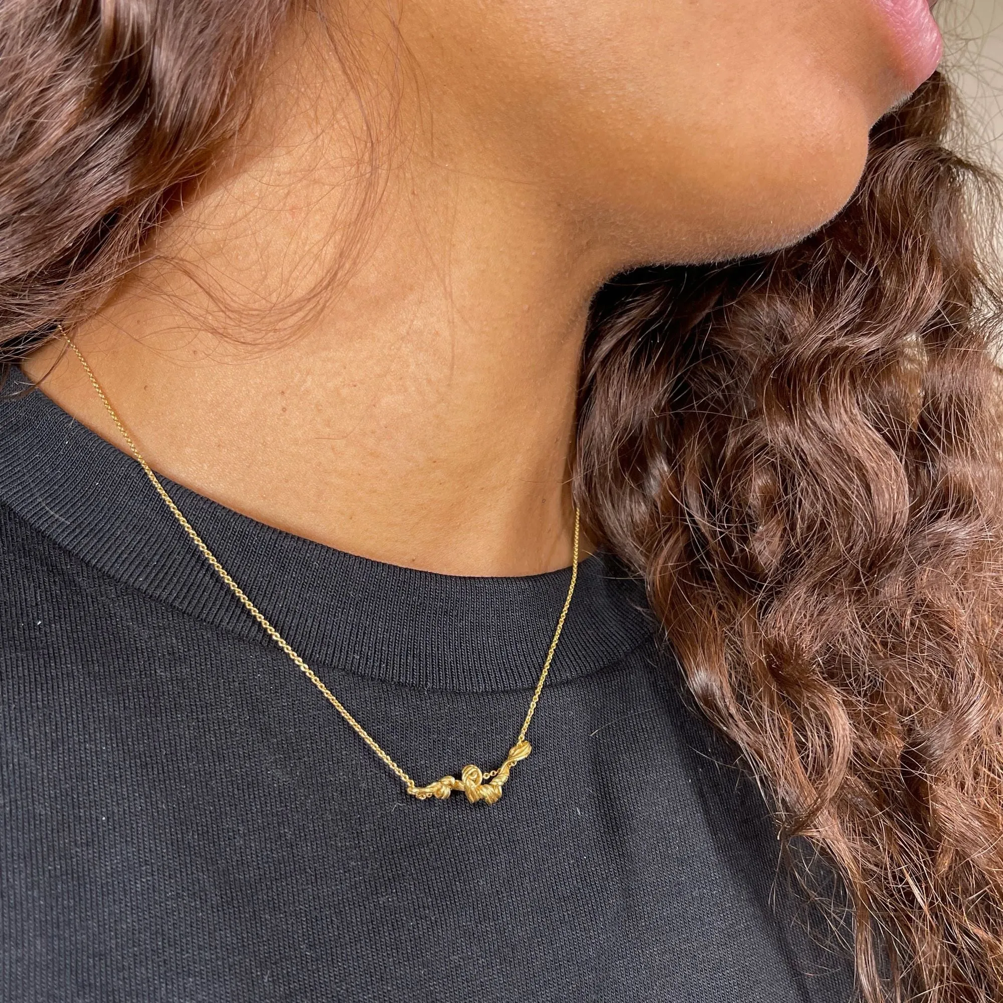 Fouett??s Petite 24K Gold Plated Necklace