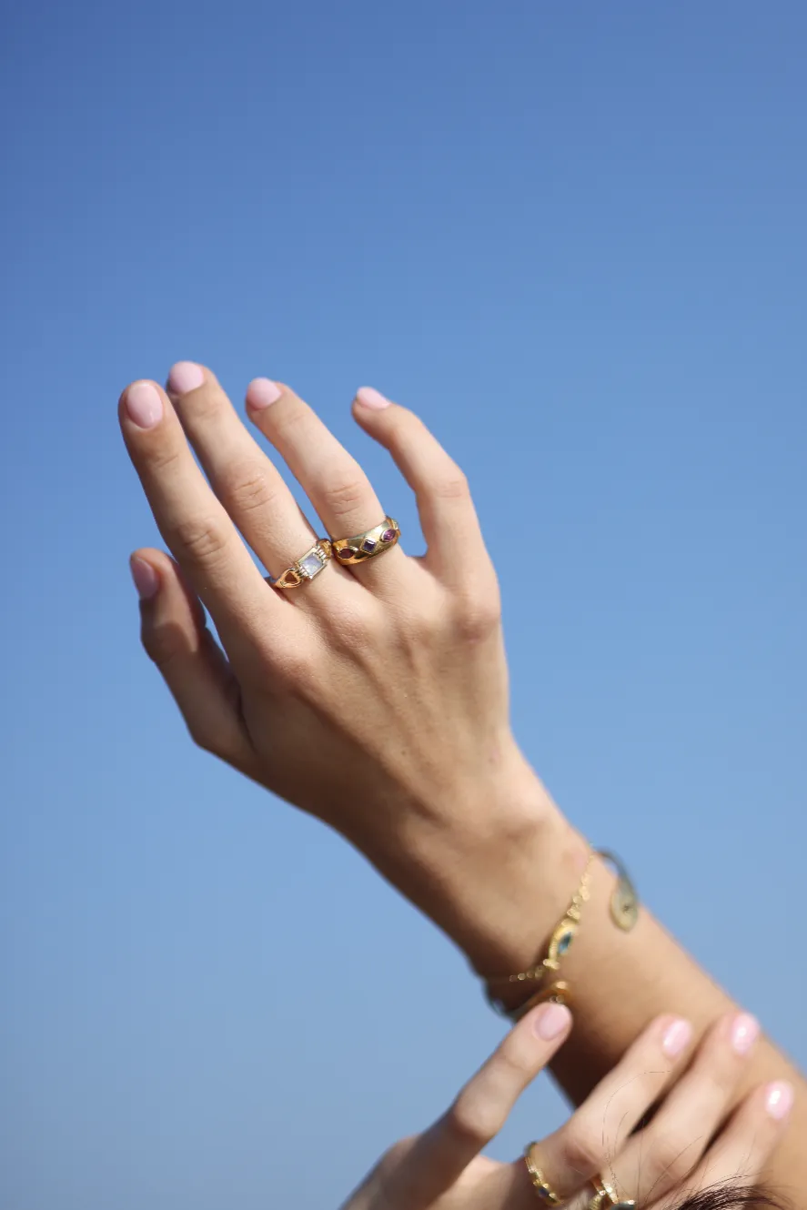 Freya Moonstone Gold Ring