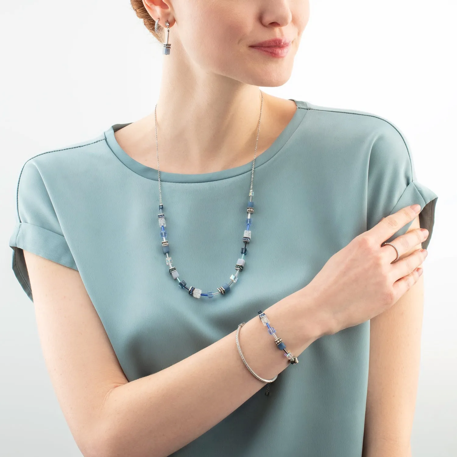 GeoCUBE? Iconic Nature Chain bracelet blue