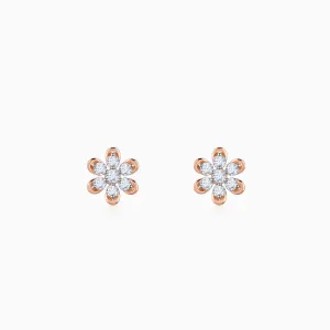 Gold Blossom Burst Diamond Earrings