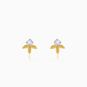 Gold Blossom Diamond Studs