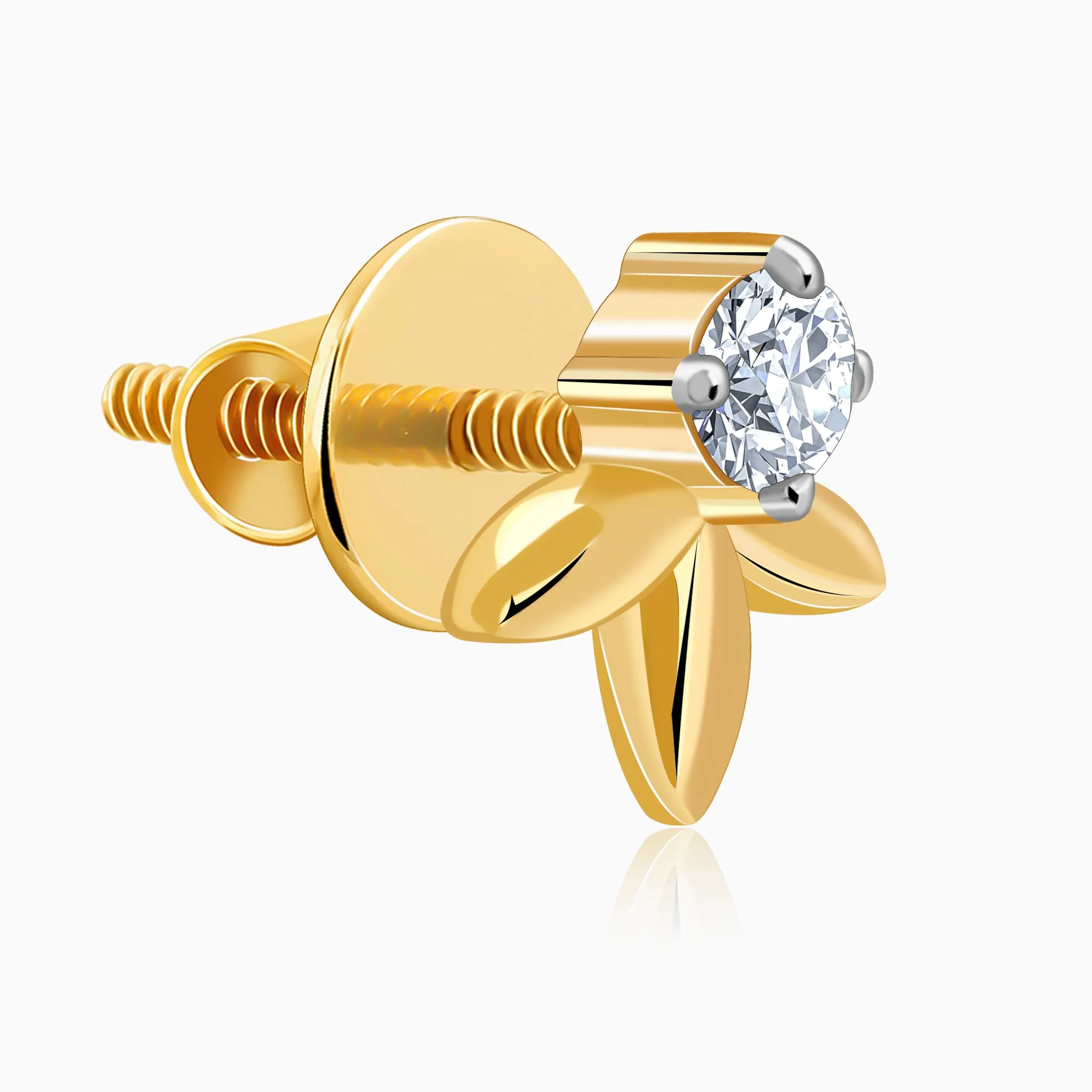 Gold Blossom Diamond Studs