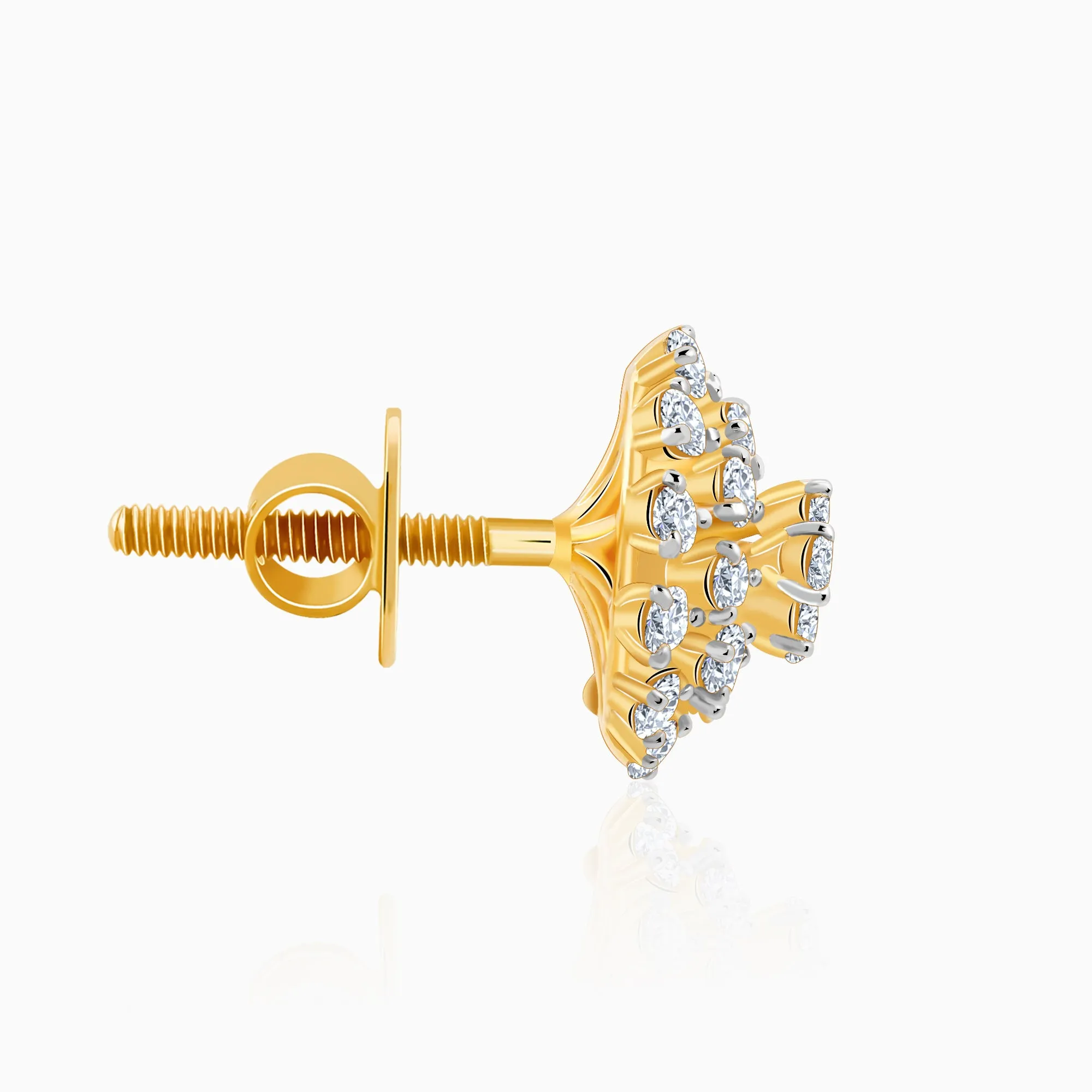 Gold Dandelion Whisper Diamond Earrings