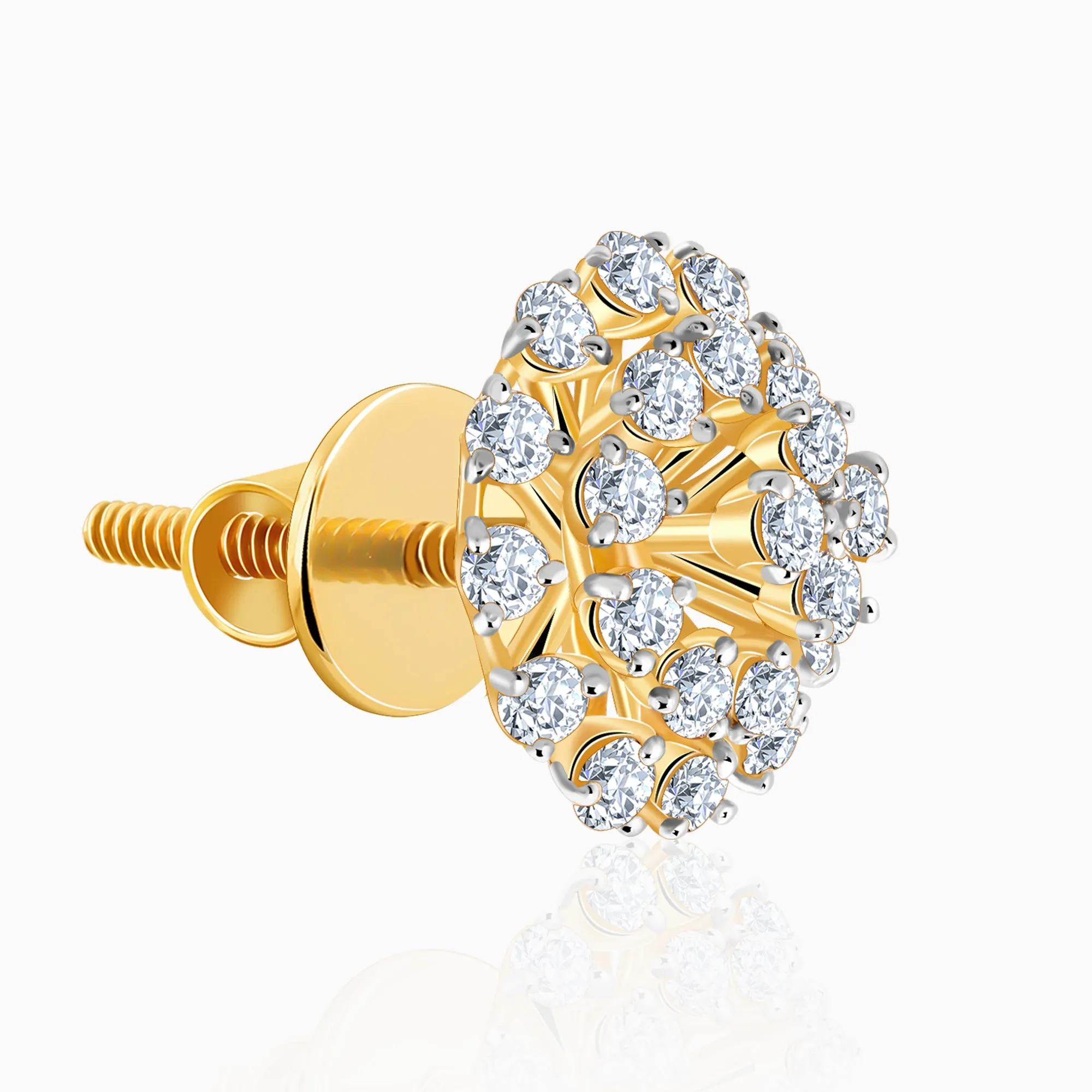 Gold Dandelion Whisper Diamond Earrings