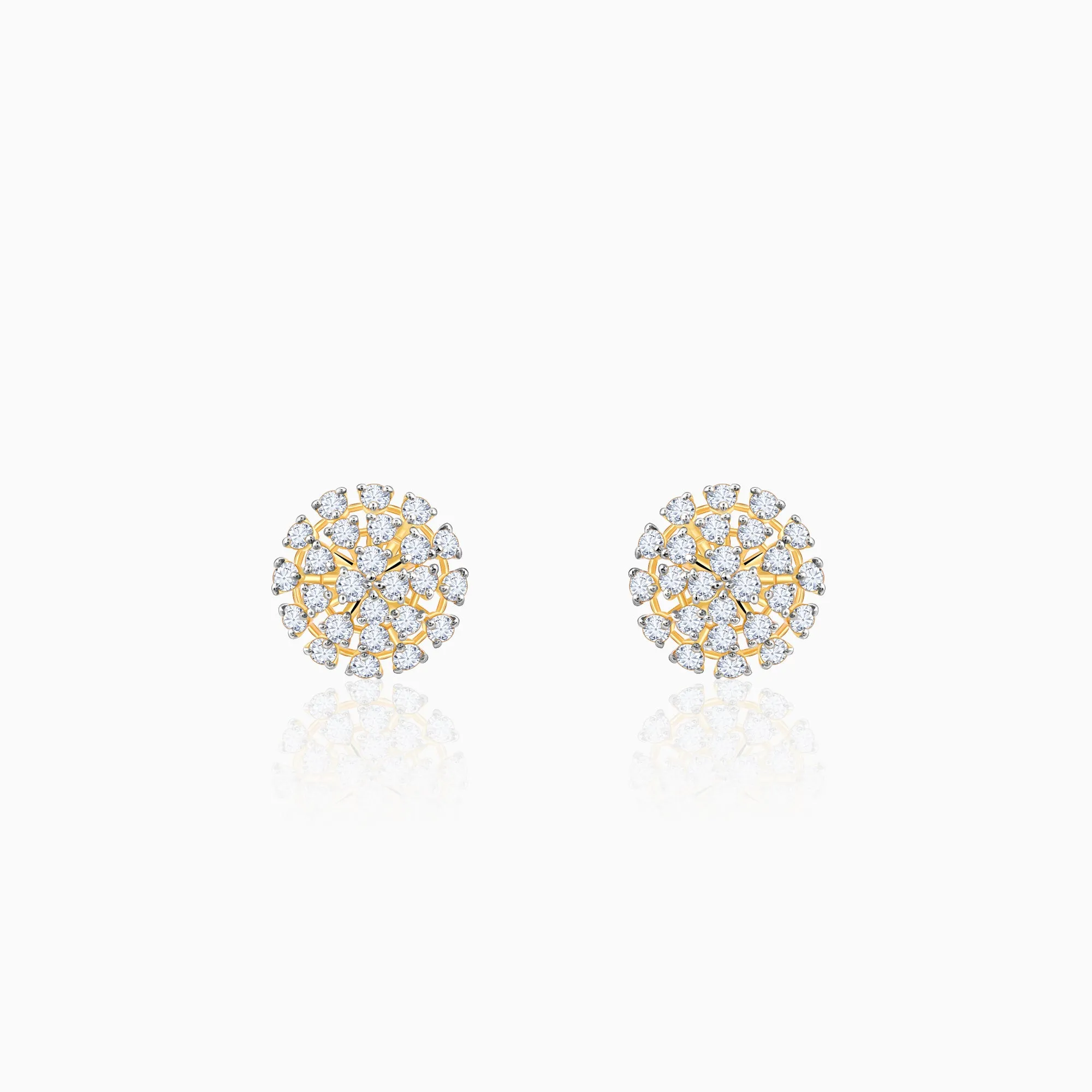 Gold Dandelion Whisper Diamond Earrings