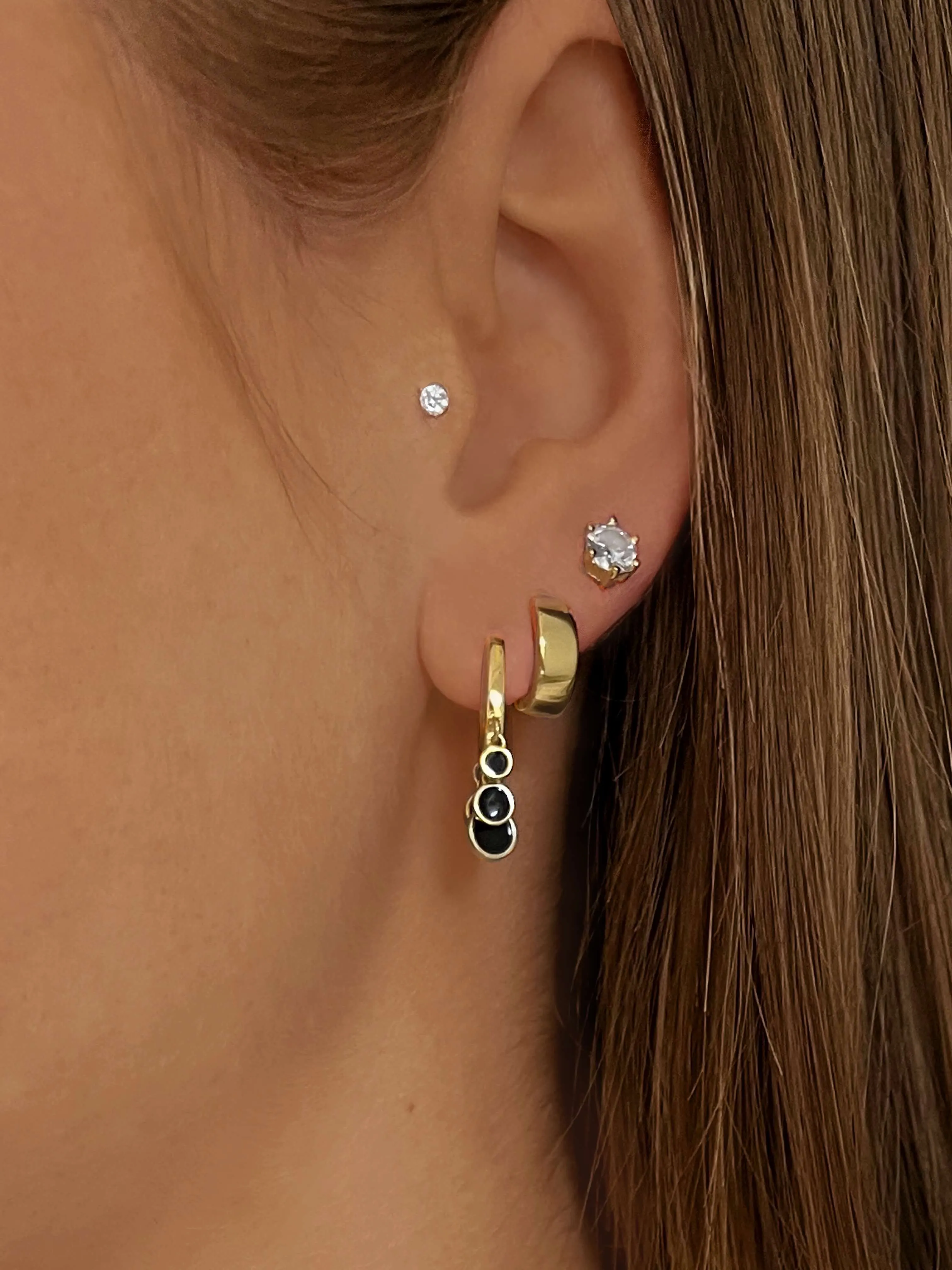 Gold earrings 18k yellow gold