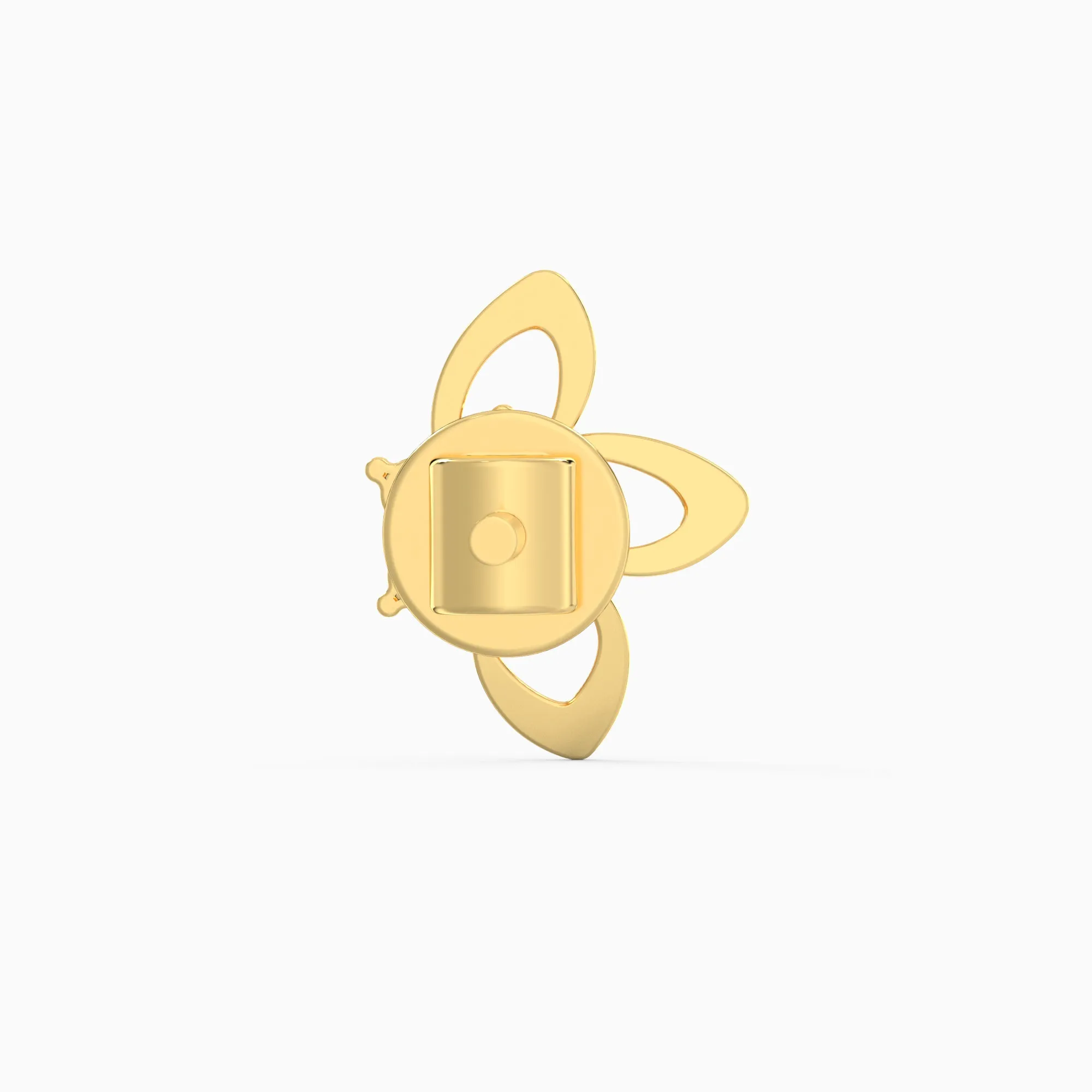 Gold Floral Impressions Diamond Earrings